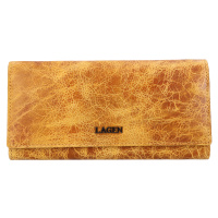 Malá dámská kožená peněženka Lagen Dorote - zlatá