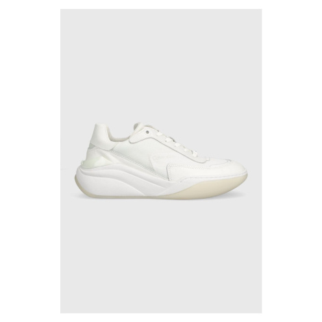 Sneakers boty Calvin Klein CLOUD WEDGE LACE UP bílá barva, HW0HW01647