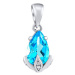 Silvego Stříbrný přívěsek Clarissa se Swiss Blue Topaz a Brilliance Zirconia JJJ1267PTS