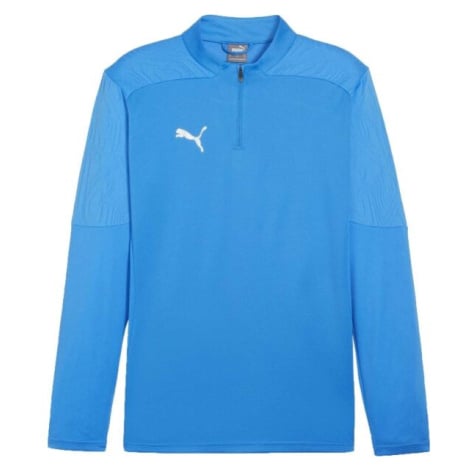 Puma TEAMFINAL TRAINING 1/4 ZIP Pánské fotbalové triko, světle modrá, velikost