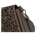 Luxusní dámská kožená kabelka Carving design, taupe