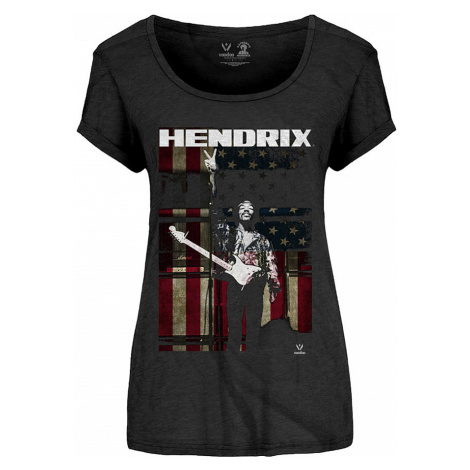 Jimi Hendrix tričko, Peace Flag, dámské RockOff