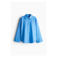 H & M - Košile z lněné směsi - modrá