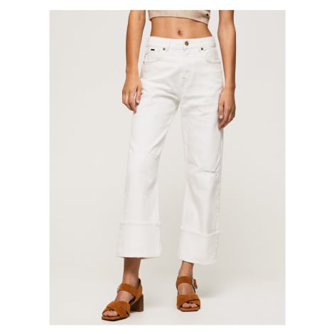 Bílé dámské straight fit džíny Pepe Jeans