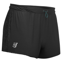 Compressport Racing Split Short Black Běžecké kraťasy