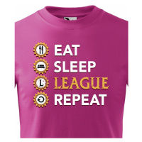 Detské tričko Eat sleep league repeat - tričko pro fanoušky