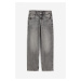 H & M - 90s Baggy Low Jeans - šedá