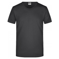 James & Nicholson Pánské slim-fit tričko do véčka 160g/m