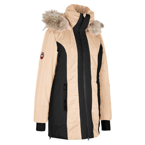 Krátký outdoorový kabát s umělou kožešinou, voděodolný Bonprix