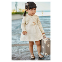 Dívčí šaty Mayoral bílá barva, mini
