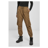 Dámské kalhoty // Urban classics Ladies High Waist Crinkle Nylon Cargo Pants midground