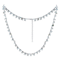 Silvego Stříbrný náhrdelník s pravým Akvamarínem Bern INS1015NAQ