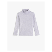 Koton Turtleneck T-shirt with Long Sleeves, Corduroy