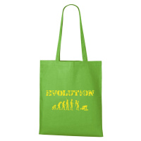 DOBRÝ TRIKO Bavlněná taška s potiskem Evoluce alkohol Barva: Apple green