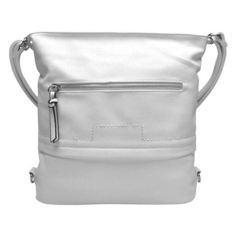 Střední bílý kabelko-batoh 2v1 s praktickou kapsou Tapple