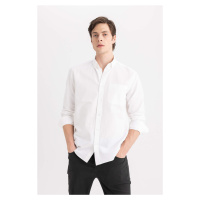 DEFACTO Regular Fit Polo Collar Oxford Long Sleeve Shirt