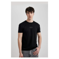 DEFACTO Long Muscle Fit Crew Neck Printed T-Shirt