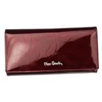 Stylová dámská kožená peněženka s lístky Gaspare, červená