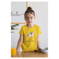 MMO Dívčí tričko Věřím v jednorožce Barva: Žlutá