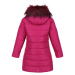 Dívčí prošívaný kabát Regatta PEPPA tmavě růžová