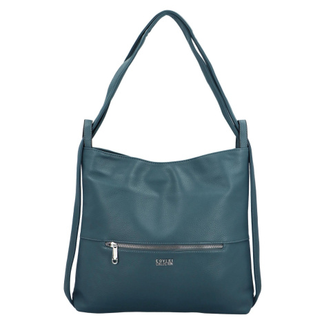 Stylový dámský koženkový kabelko-batoh Korelia, světle modrý Coveri