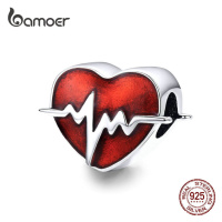 Stříbrný přívěsek bušení srdce SCC1151 LOAMOER
