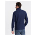 Tmavě modrý pánský svetr s límcem Ombre Clothing