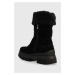 Semišové boty Tommy Hilfiger Warm Lining Suede Low Boot dámské, černá barva, na platformě, lehce