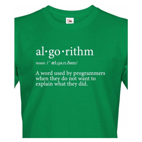 Pánské tričko Algorithm - vtipný dárek pro programátory BezvaTriko