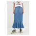 Džínová sukně Moschino Jeans maxi, áčková, 0123.3740