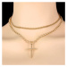 Victoria Filippi Stainless Steel Ocelový náhrdelník Paisé Gold - chirurgická ocel, kříž NHN21068