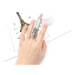 Camerazar Punkový prsten Dračí dráp s hrotem, bižuterní kov, velikost 20/15 mm, délka 9.5 cm