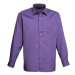 Premier Workwear Pánská košile s dlouhým rukávem PR200 Purple -ca. Pantone 269