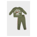 DEFACTO Baby Boy Text Printed Cotton Sweatshirt Tracksuit Bottom Top Set