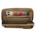 Beagles Béžová kožená kabelka na mobil + peněženka 2v1 „Dayana“