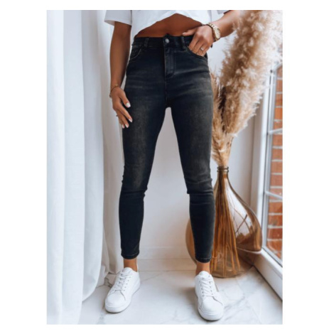 Černé dámské džíny s vysokým pasem DStreet