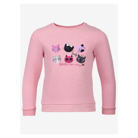 Růžové holčičí tričko s motivem koček NAX Habelo