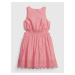 Růžové holčičí šaty šaty s madeirou GAP