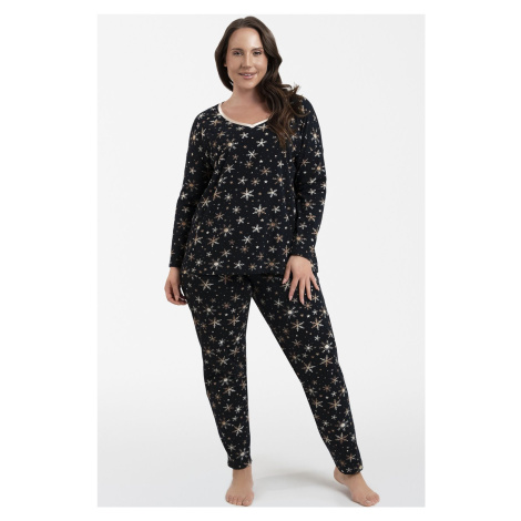 Dámské pyžamo Italian Fashion Laponia - bavlněné Černá