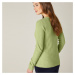 Blancheporte Žebrovaný pulovr s kulatým výstřihem zelenkavá