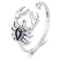 OLIVIE Stříbrný nastavitelný prsten ŠTÍR 8230
