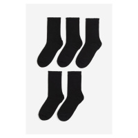 H & M - Ponožky 5 párů - černá