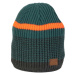 Finmark WINTER HAT Zimní pletená čepice, tmavě zelená, velikost