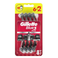 Gillette Jednorázová holítka Blue3 Plus 6+2 ks