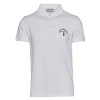 Polokošile trussardi polo printed logo cotton piquet bílá