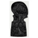 Černá dámská vesta s kapucí (B8171-1)