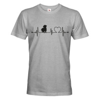 Pánské tričko Maltézák tep - skvělý dárek na narozeniny pro majitele psů