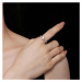 GRACE Silver Jewellery Stříbrný prsten Tania 0,5 ct MOISSANITE + CERTIFIKÁT P-MSR023/54 certifik