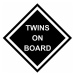 Těhotenské tričko s motivem Twins on board - dvojčátka