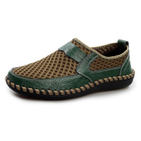 Prodyšné kožené boty pánské síťované loafers